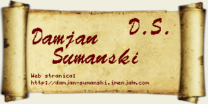 Damjan Šumanski vizit kartica